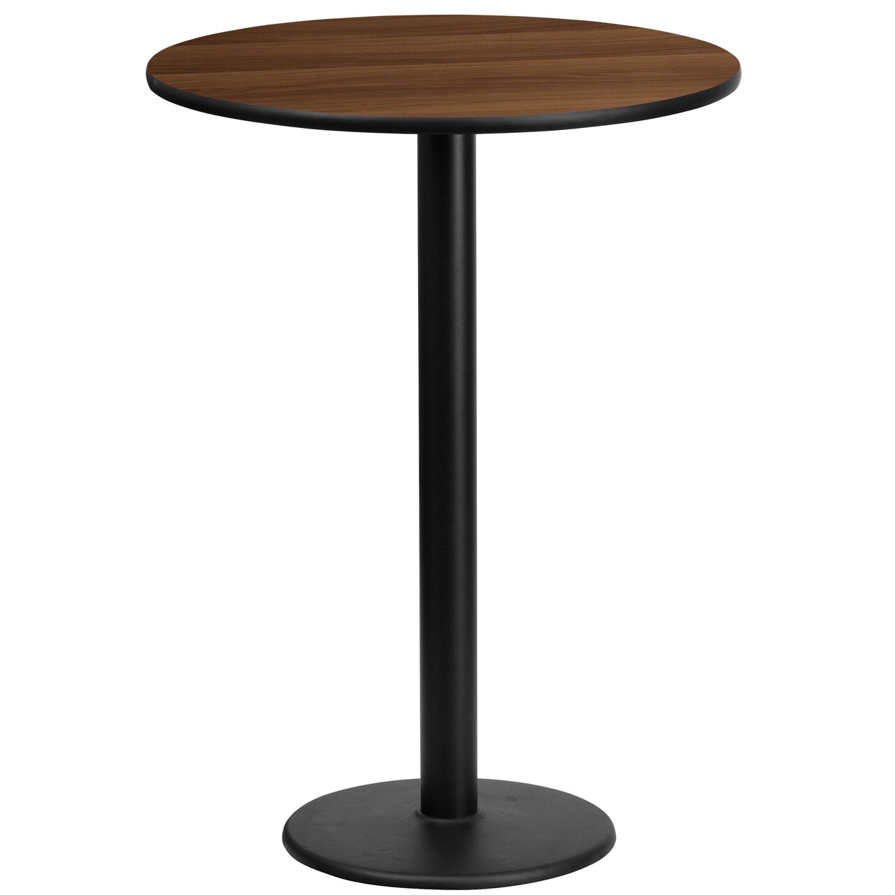 Emma and Oliver 24" Round Laminate Table Top with 18" Round Bar Height Table Base